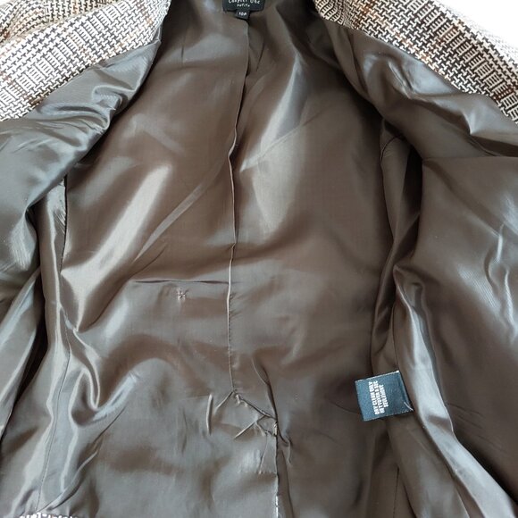 Cropped Blazer - Brown Tweed - Chapter One - Petite 10P - Picture 4 of 6
